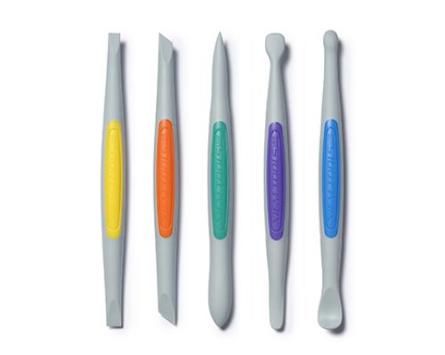 Xiem Clay Finishing Tool - Flex-Firm Silicone Set - Medium - 5pcs (CFFM5)